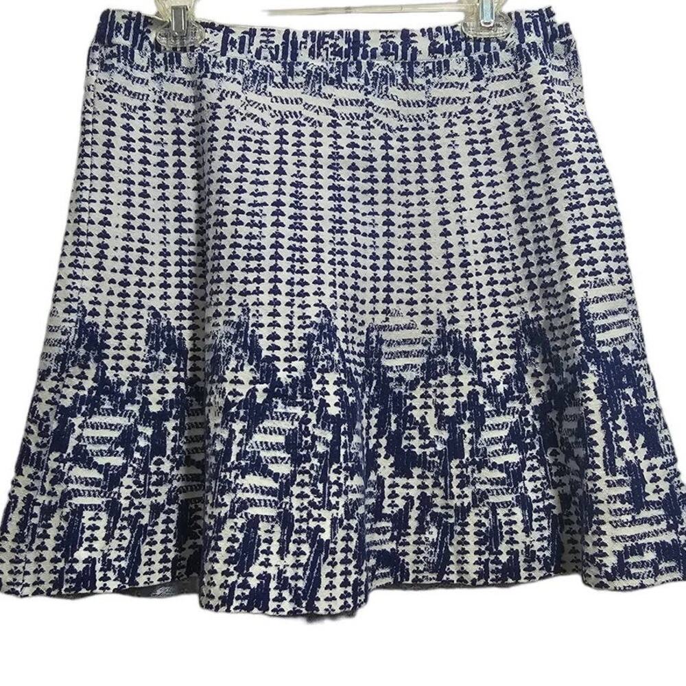 Women's BCBGmaxazria Skirt SIZE Large Blue White